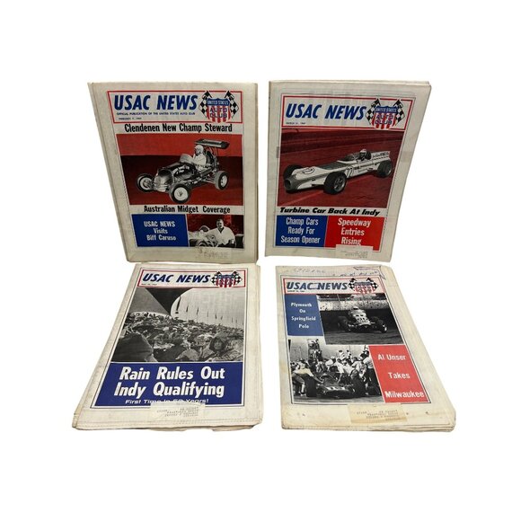 Lot of 23 USAC News 1969 Unser Foyt Andretti Midget Indy Sprint Racing - Picture 5 of 8